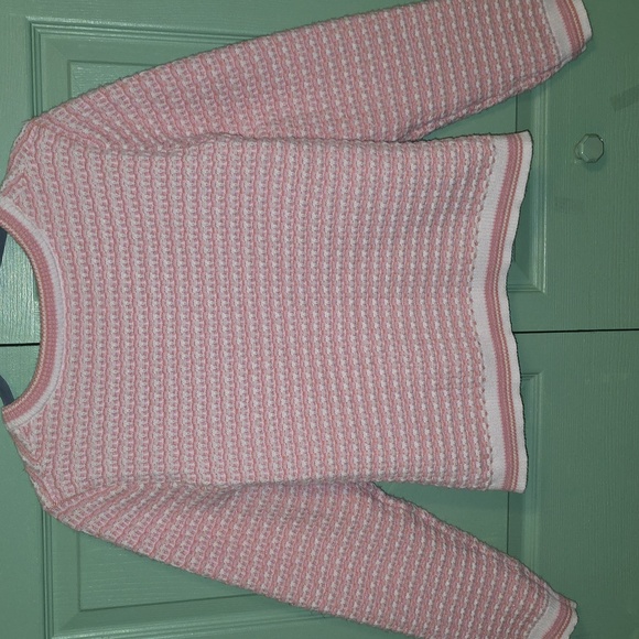 "nanette" Nanette LePore Pink/White Snap Front Sweater Size L  (NWOT) - Picture 2 of 8